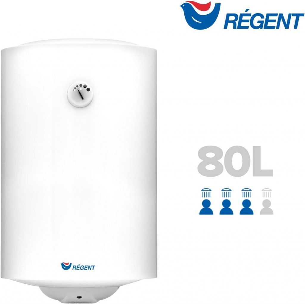 Calentador de Agua Electrico Vertical, Marca Regent - Termo Electrco 80 Litros (Clase de Eficiencia Energética C)